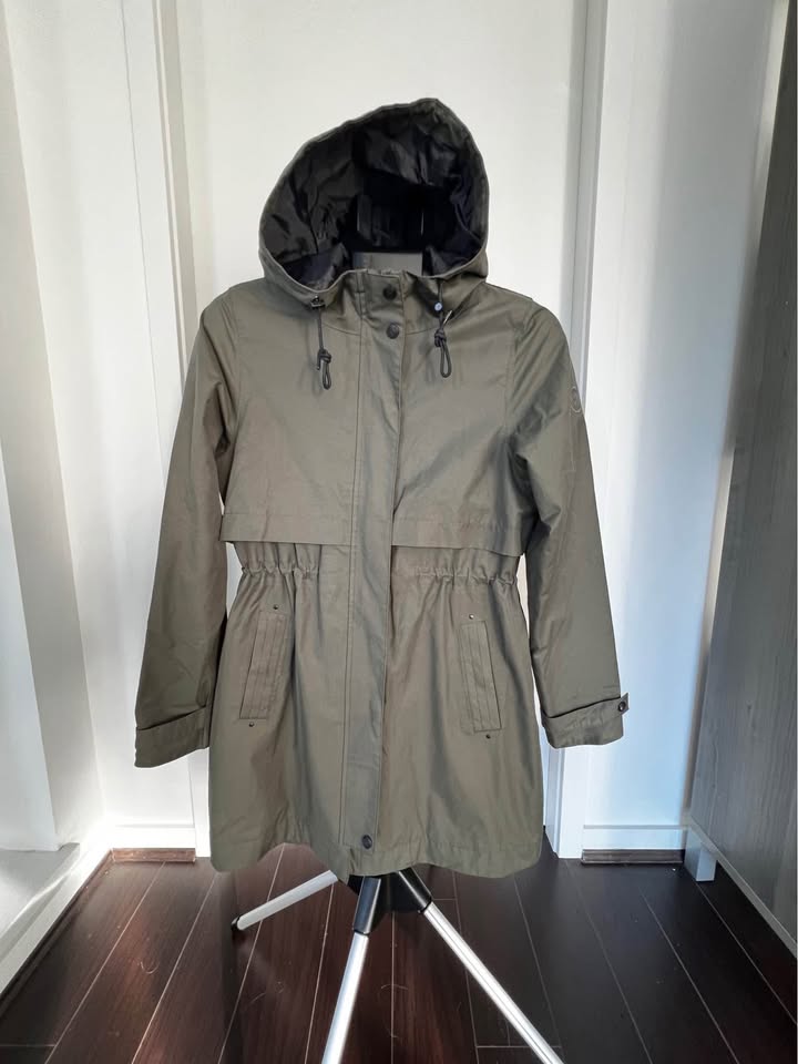 Olive Hooded Women’s Utility Rain Jacket By PLENTY - photo 2