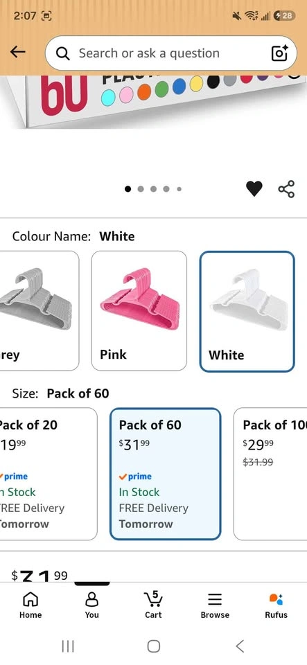 Kids Plastic Hangers 60 Pack – White Baby Hangers - photo 3