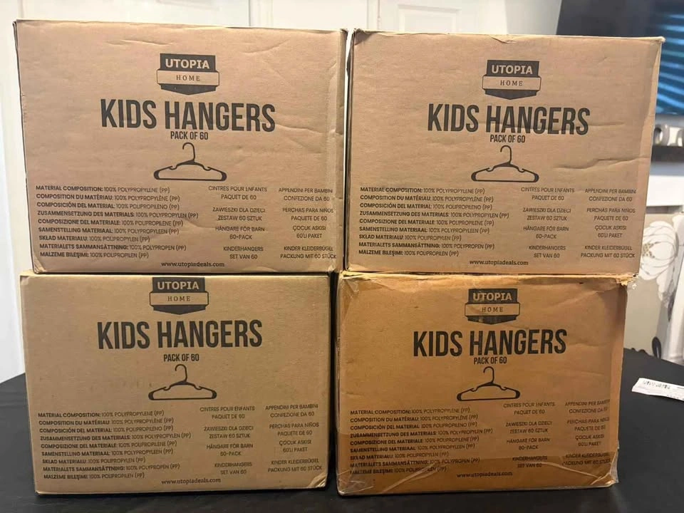 Kids Plastic Hangers 60 Pack – White Baby Hangers - photo 5