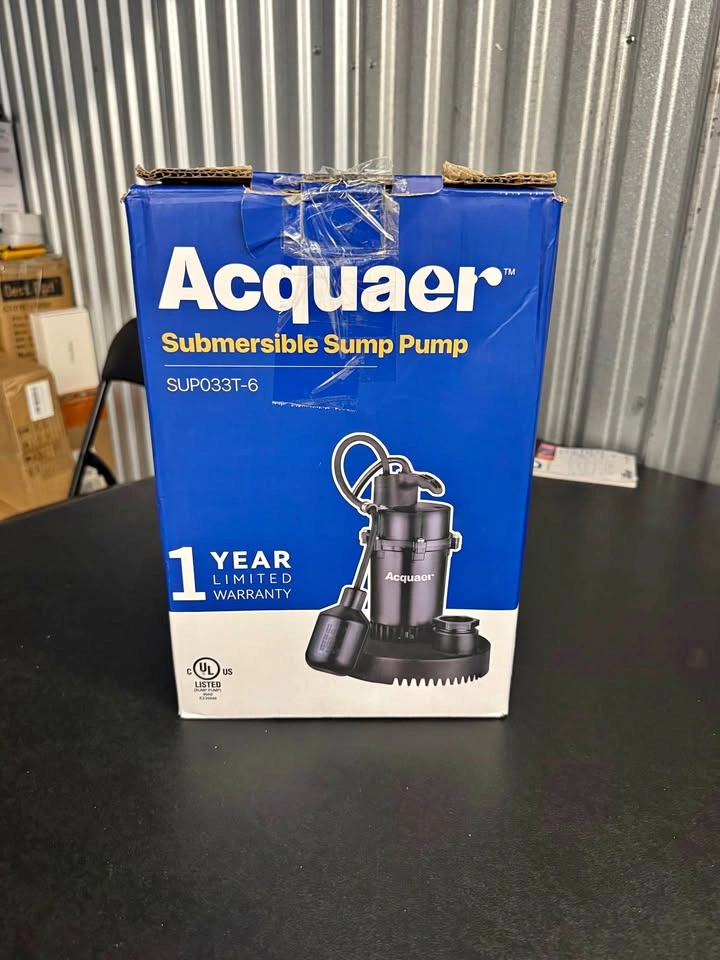 Acquaer 1/3 HP Submersible Sump Pump SUP033T-6 – Tested & Workin