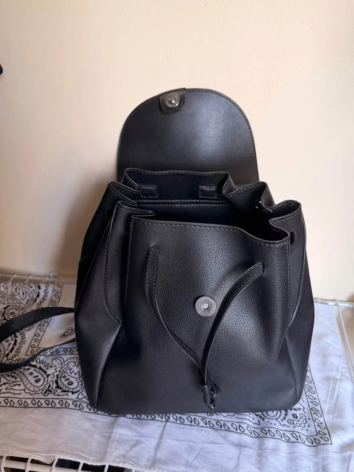 Small Faux Leather Backpack - photo 2