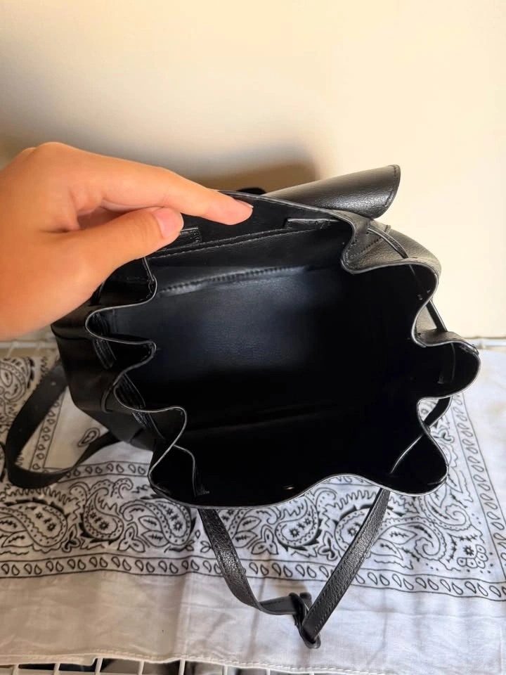 Small Faux Leather Backpack - photo 3