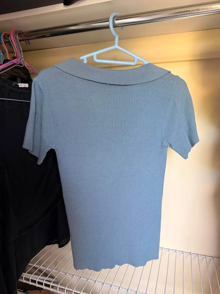 Blue Collared Top - photo 2