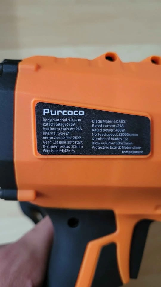 Leaf Blower - Purcoco 21V Cordless, With Case, 2 Batteries - photo 5