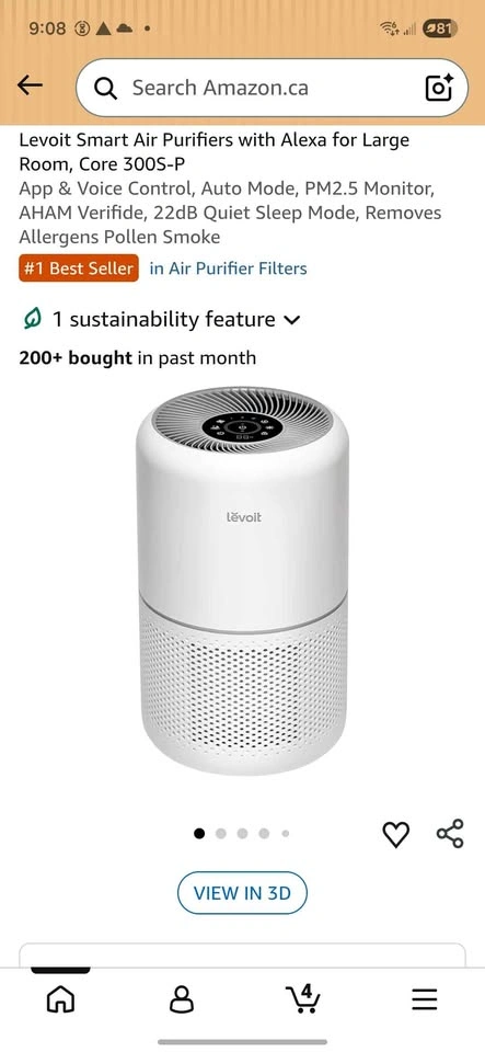 Levoit Core 300S-P Smart Air Purifier - Works Great - photo 2