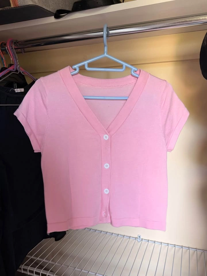 Pink Short Sleeve Cardigan - photo 2