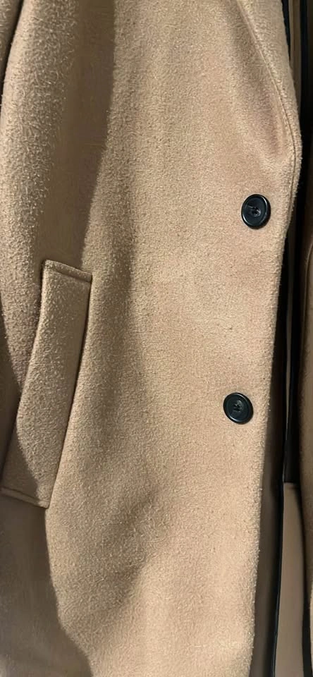 Zara Men’s tan pea coat M size - photo 3