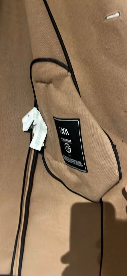 Zara Men’s tan pea coat M size - photo 4