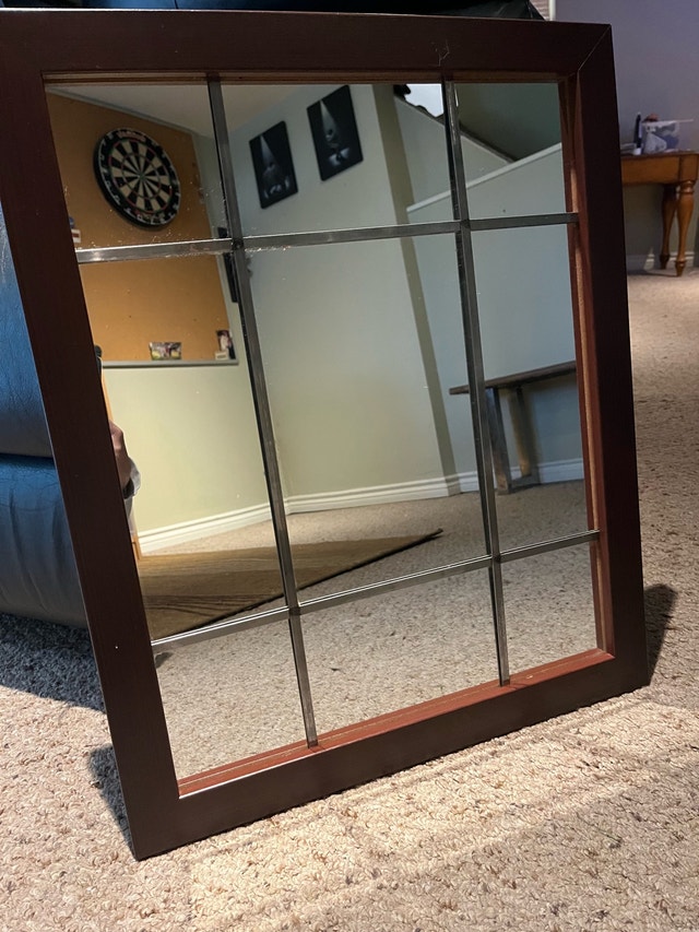 Windowpane Grid Wall Mirror - photo 2