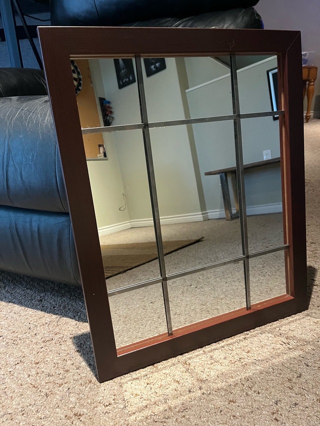 Windowpane Grid Wall Mirror - photo 3