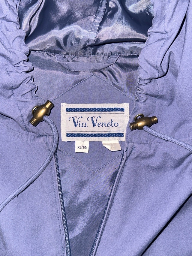 blue-gray Via Veneto full-zip hooded jacket size XL - photo 4