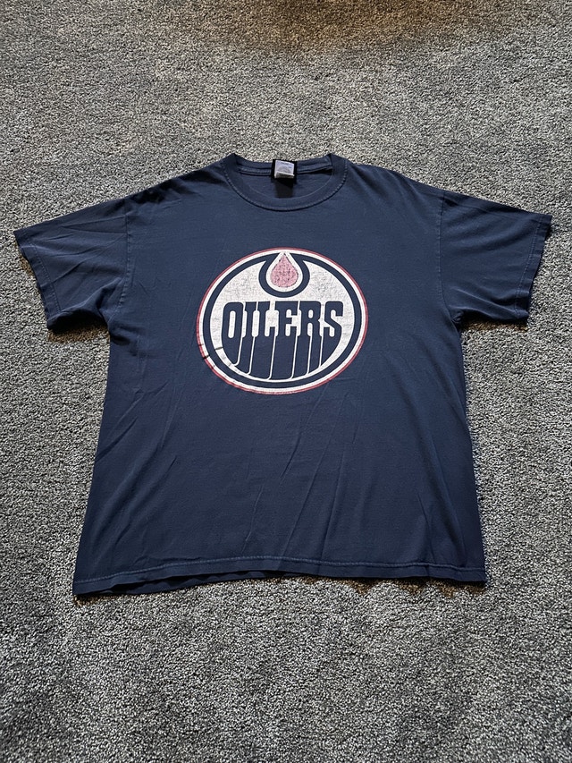 2000s Ryan Smyth Oilers T-Shirt Size M to L