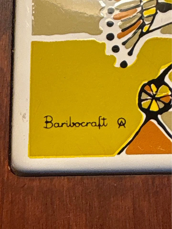 Vintage Mid-Century Baribocraft Canada Wood & Tile Trivet - photo 5