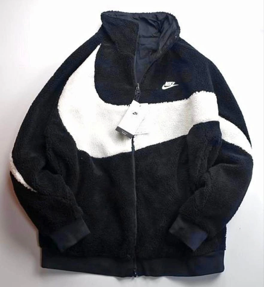 Nike Big Swoosh Fleece Jacket Black White