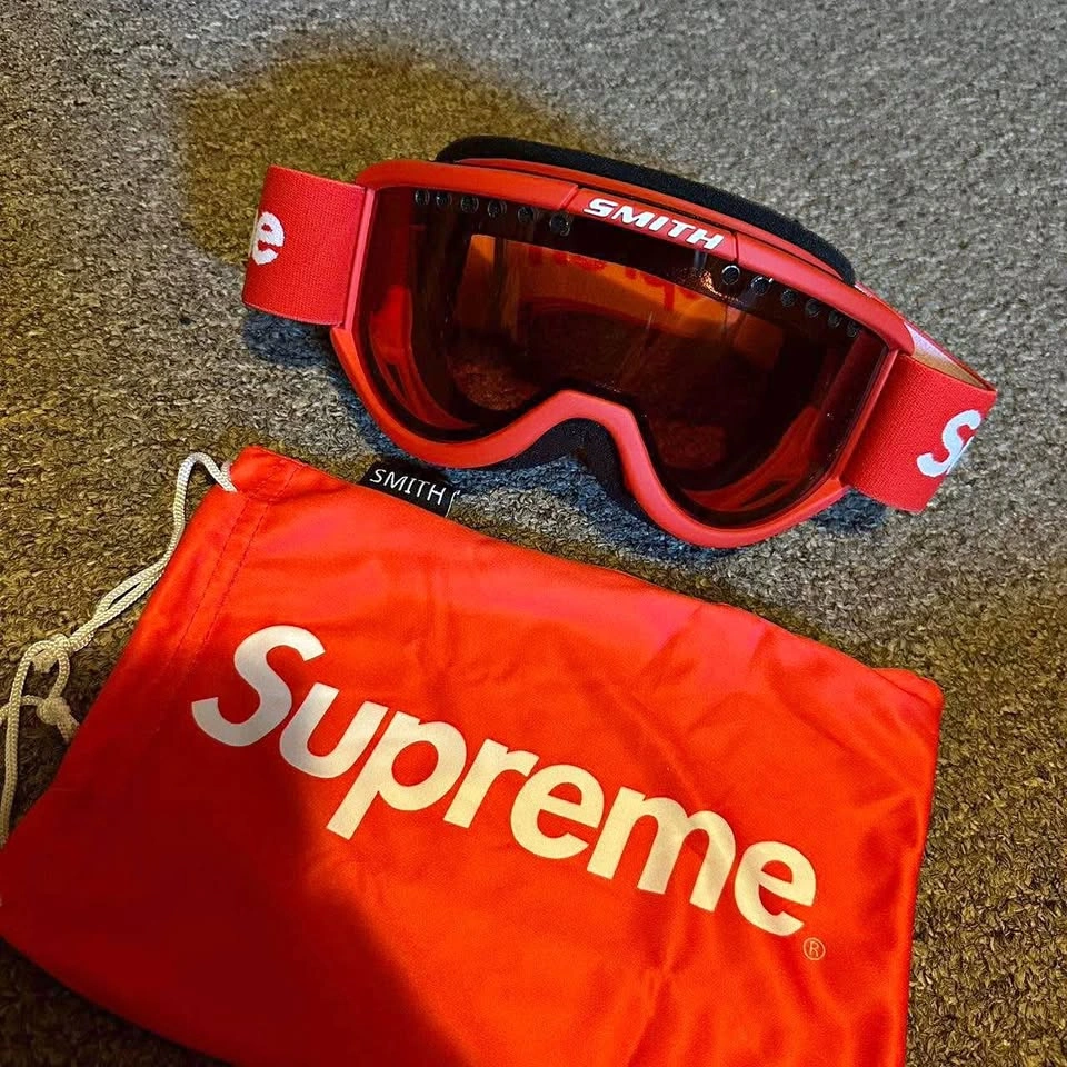 FW15 Supreme x Smith Cariboo Otg Ski Goggles Red