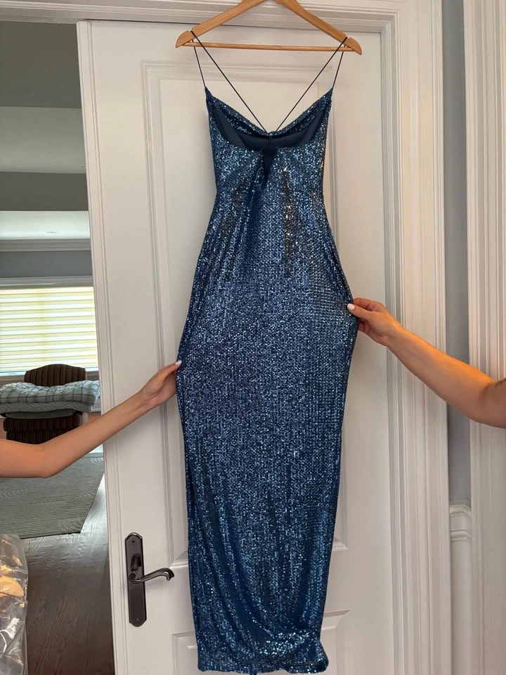Lovely Day Blue Sequin Maxi Dress (size small) - photo 2