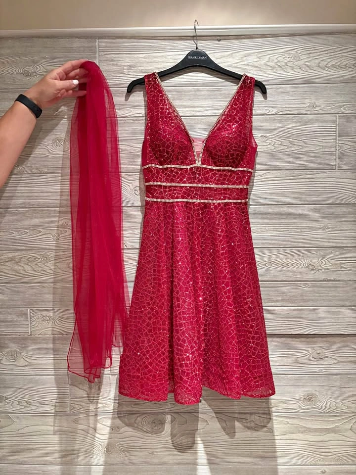 Cinderella Divine Red Sequin Cocktail Dress Size XS