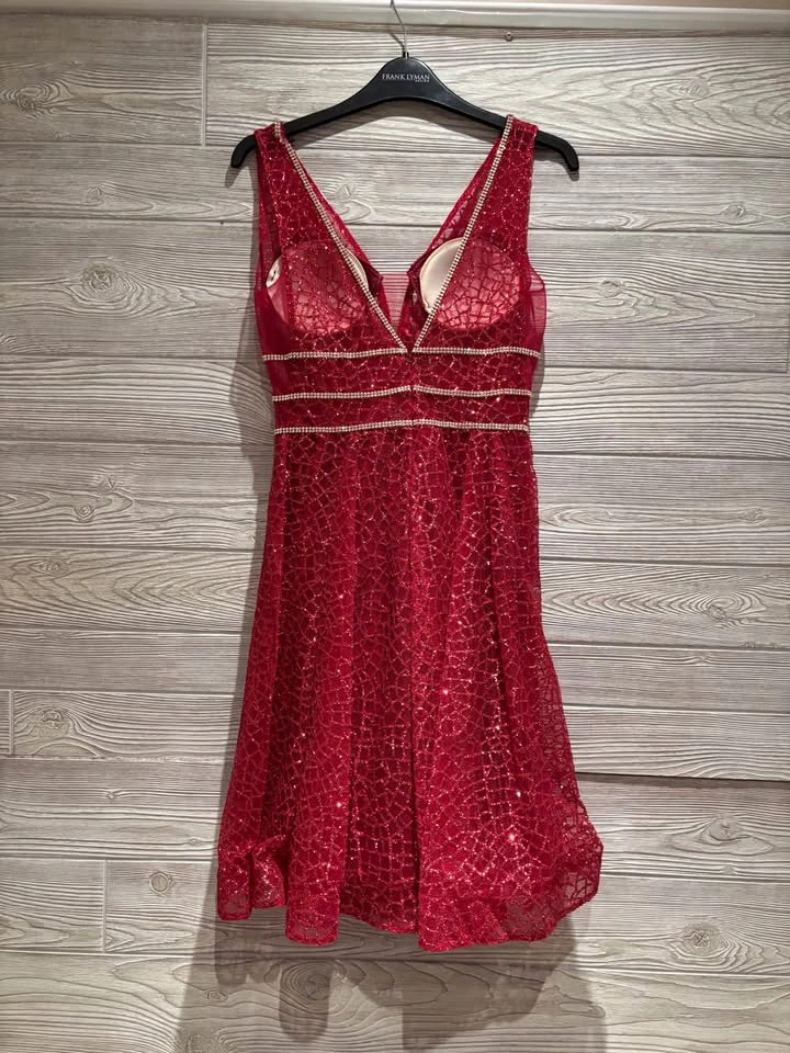 Cinderella Divine Red Sequin Cocktail Dress Size XS - photo 2