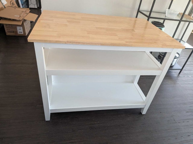 Kitchen Storage Island with Folding Leaf