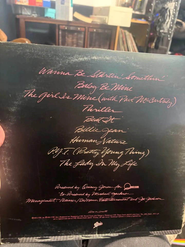 Michael Jackson Thriller Vinyl Record - photo 2