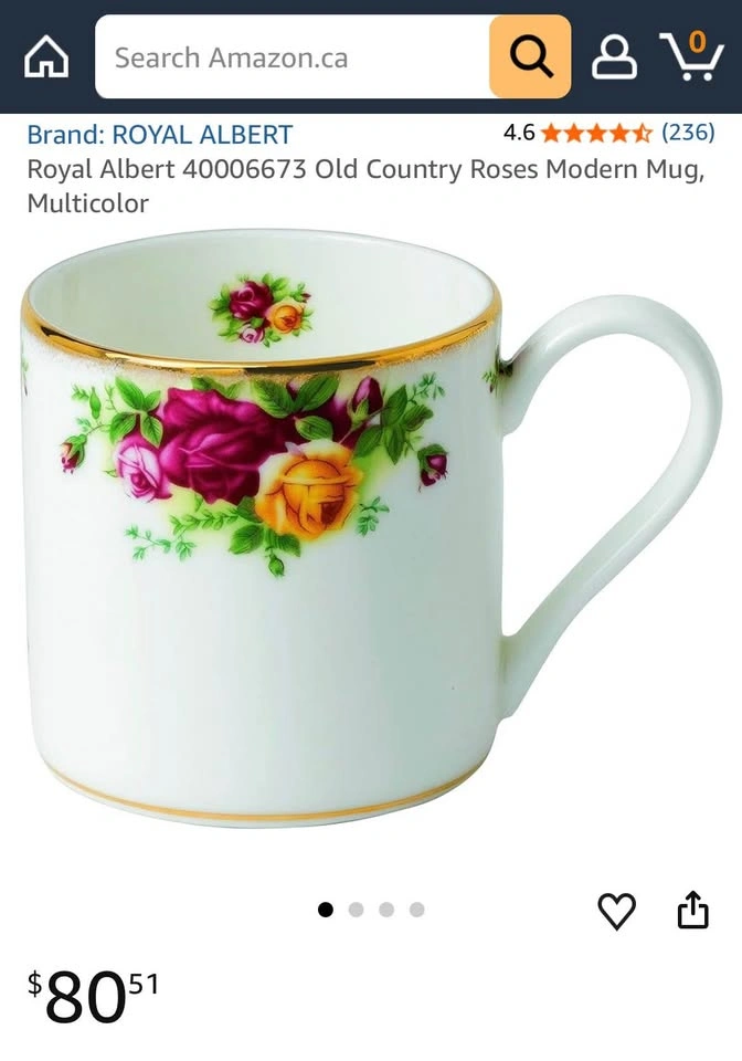 Royal Albert Old Country Roses Modern Mug Bone China - photo 2