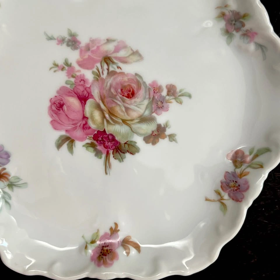 LEC Limoges France R.LeClair 7" Plate Pink Rose Bouquet - photo 5