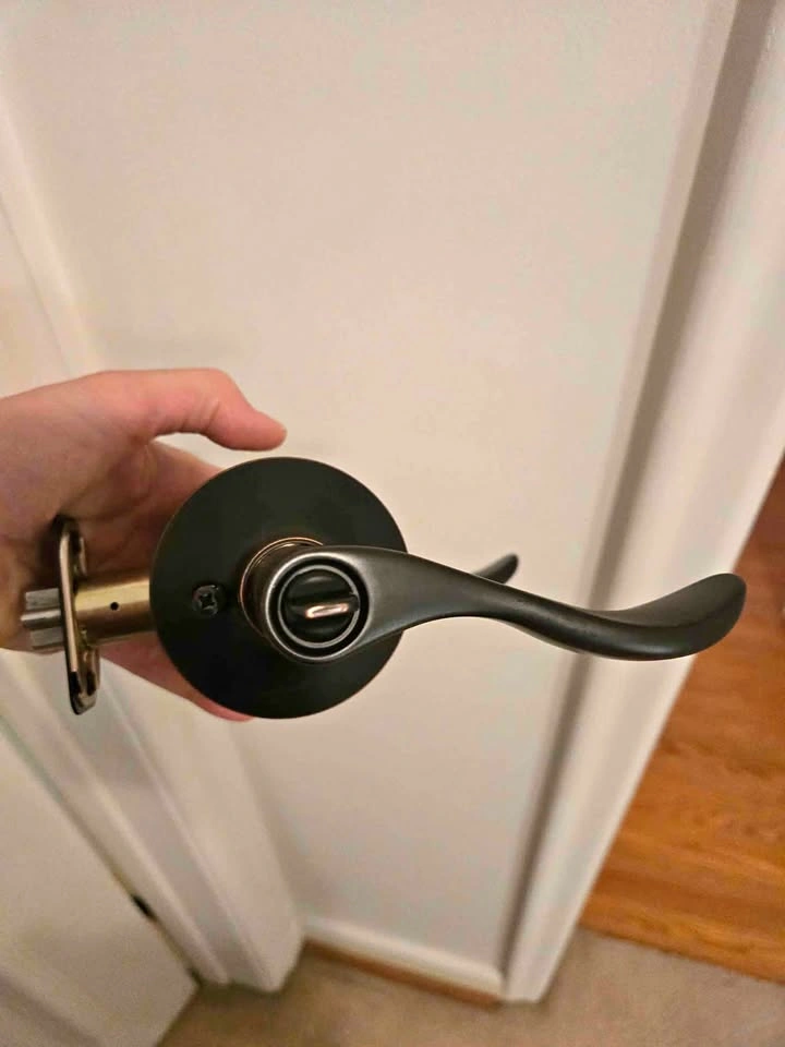 Keyed Door Handle - Aged Bronze Finish