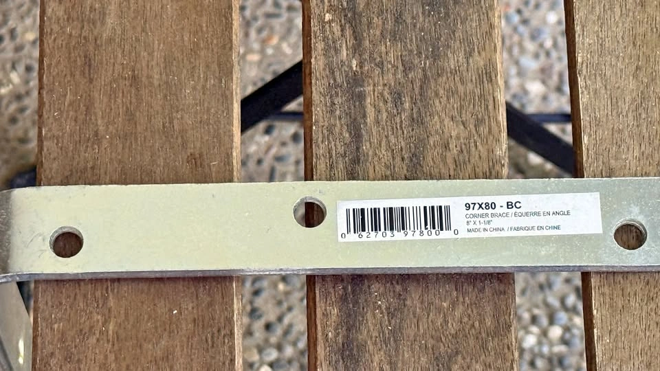 Heavy-Duty 8" x 1-1/8" Galvanized Steel Corner Brace (97X80)