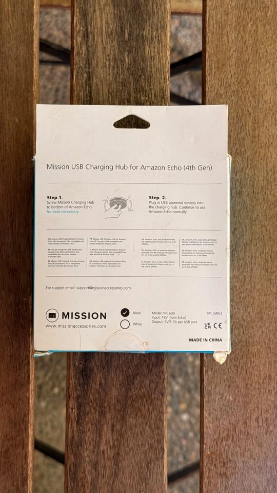 Mission USB Charging Hub for Amazon Echo (4th Gen) – Brand New B - photo 2