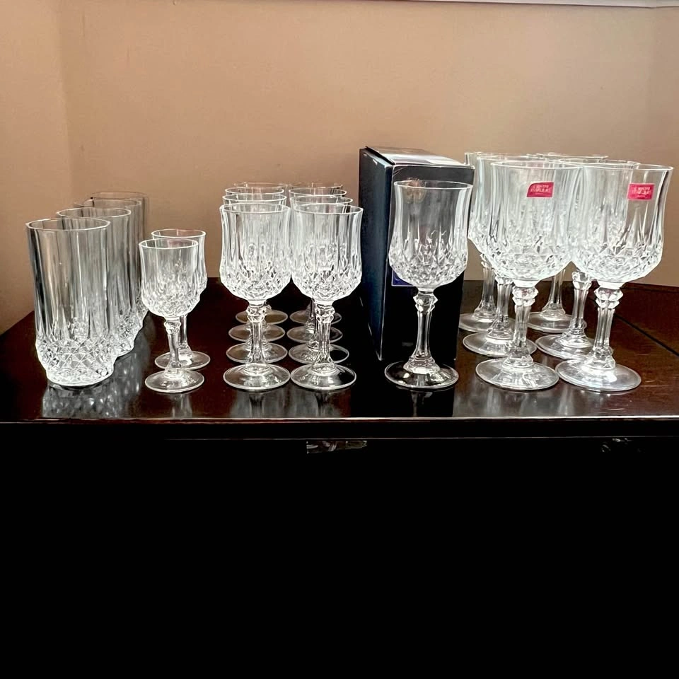 Longchamp Crystal Wine Glasses / Cristal D'Arques France - photo 2
