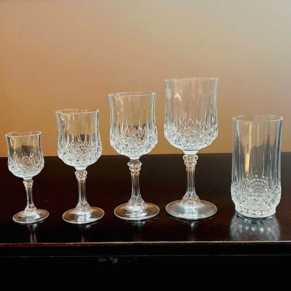 Longchamp Crystal Wine Glasses / Cristal D'Arques France - photo 3