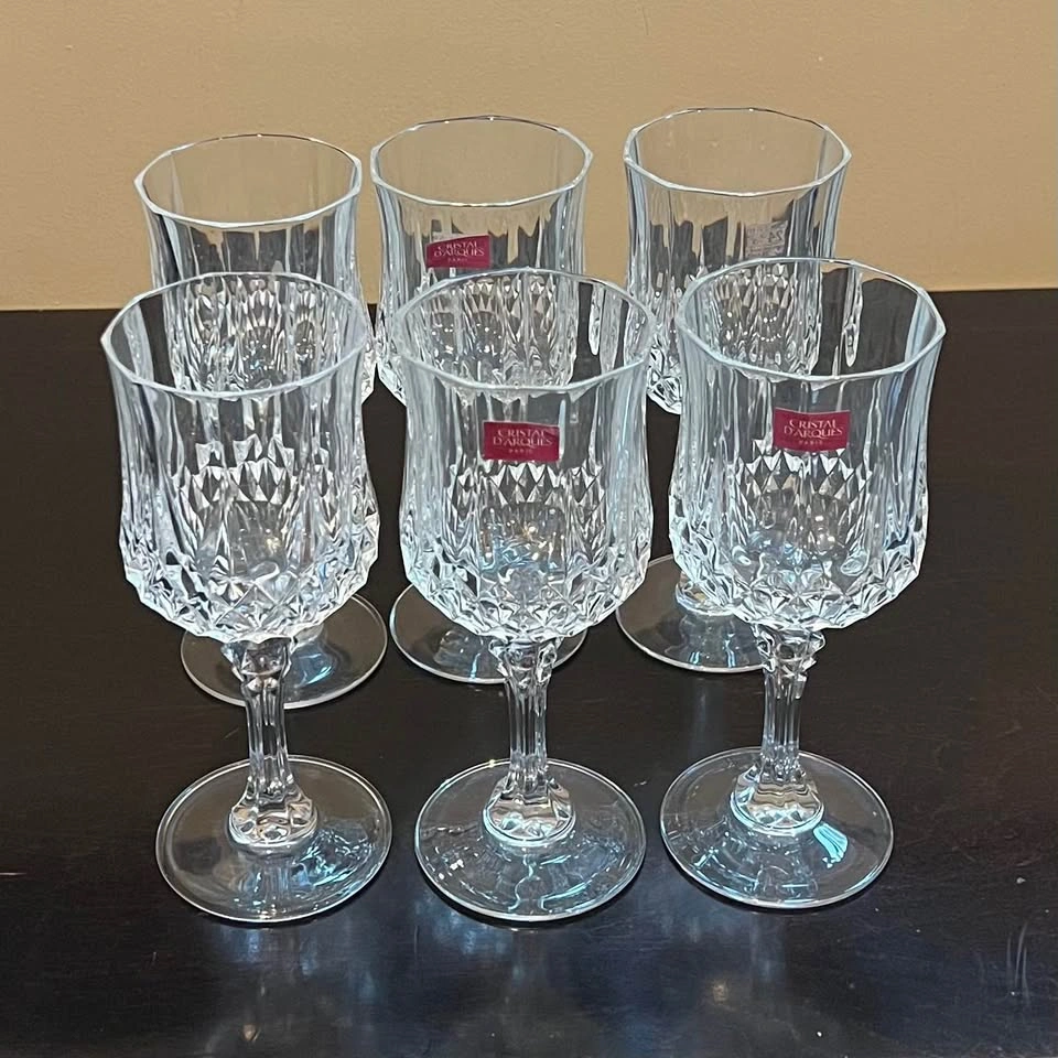Longchamp Crystal Wine Glasses / Cristal D'Arques France - photo 5