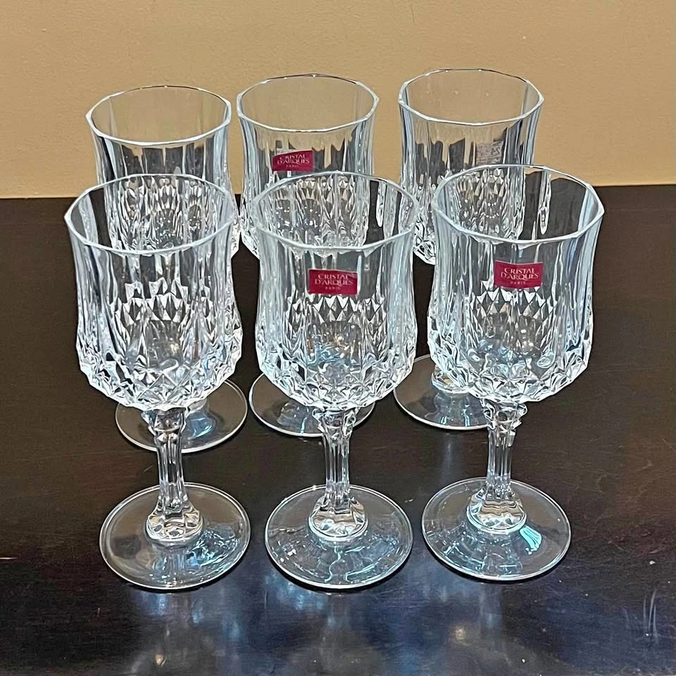 Cristal D'Arques Longchamp 8.25-oz Crystal Wine Glasses (Set of