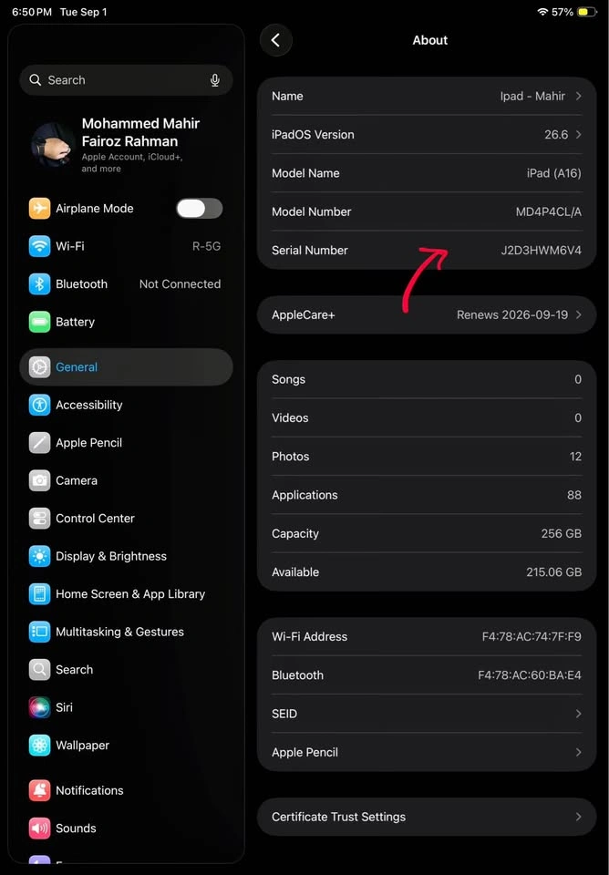 iPad 11th Gen 256GB Wi-Fi – Pink + Apple Pencil USB-C - photo 4