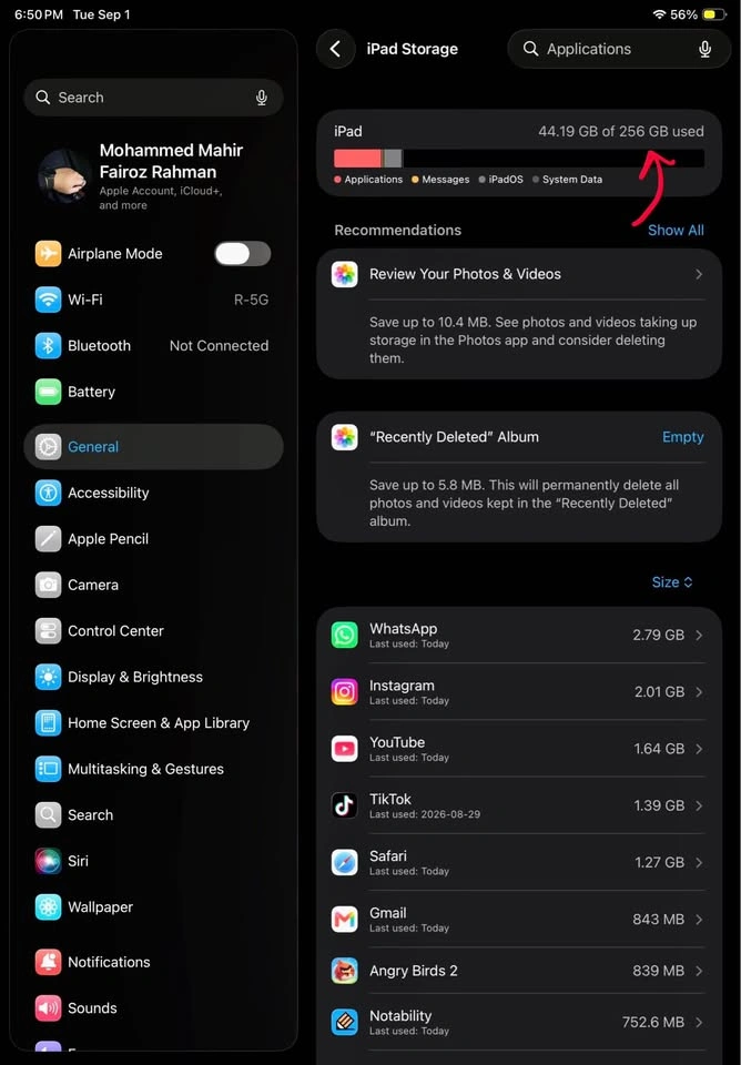 iPad 11th Gen 256GB Wi-Fi – Pink + Apple Pencil USB-C - photo 5