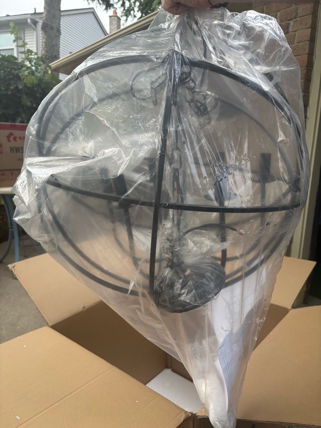 Industrial Orb Chandelier