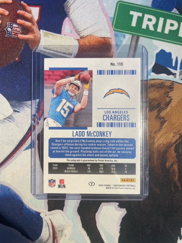 Panini Contenders Ladd McConkey Rookie Ticket Auto variation - photo 2