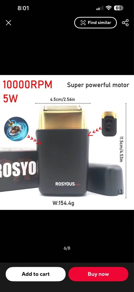 ROSYOUS PRO RS-620 Professional double foil Shaver brand new - photo 3