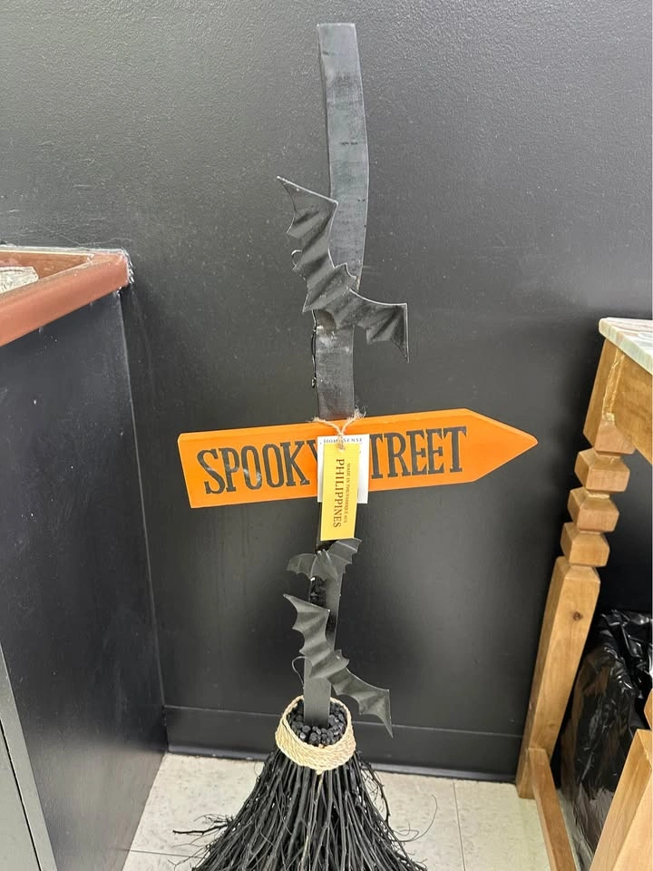 HomeSense Halloween Spooky Street Broom Decor - photo 2