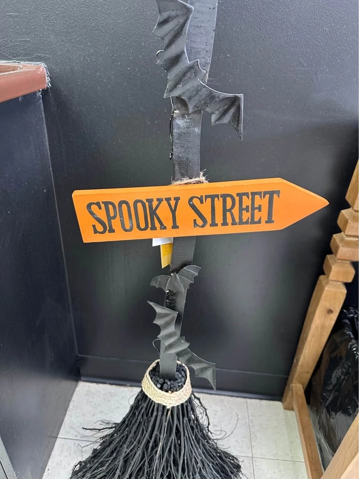 HomeSense Halloween Spooky Street Broom Decor - photo 3