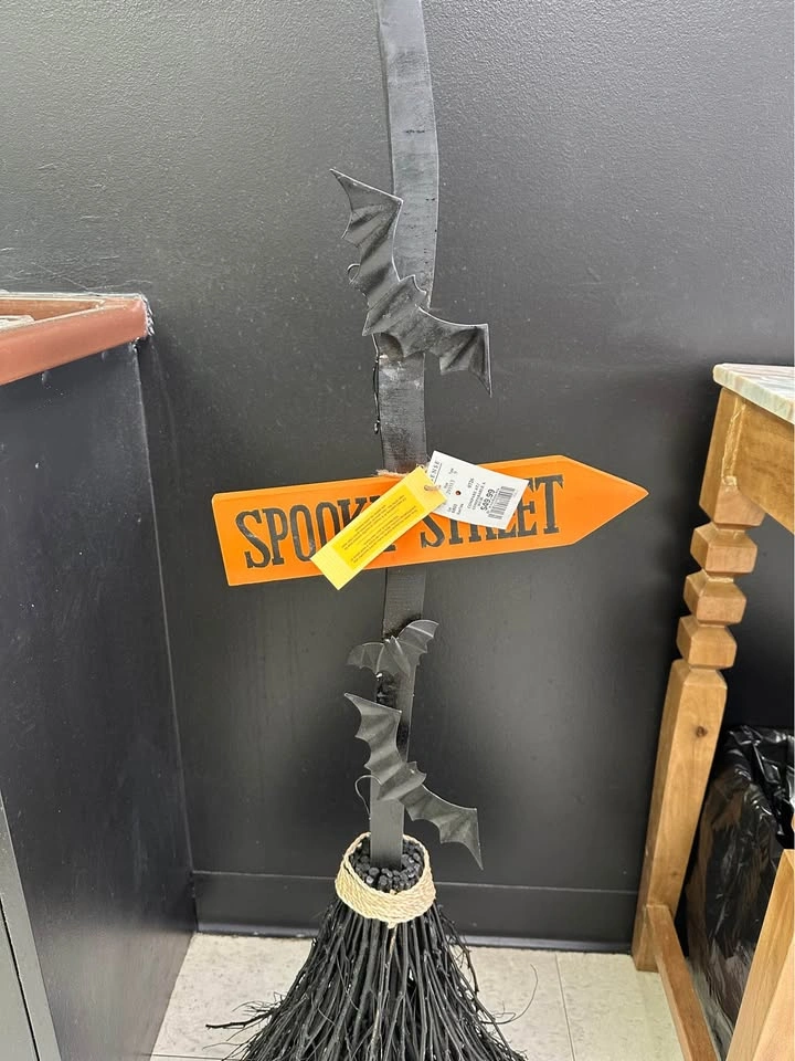 HomeSense Halloween Spooky Street Broom Decor - photo 4
