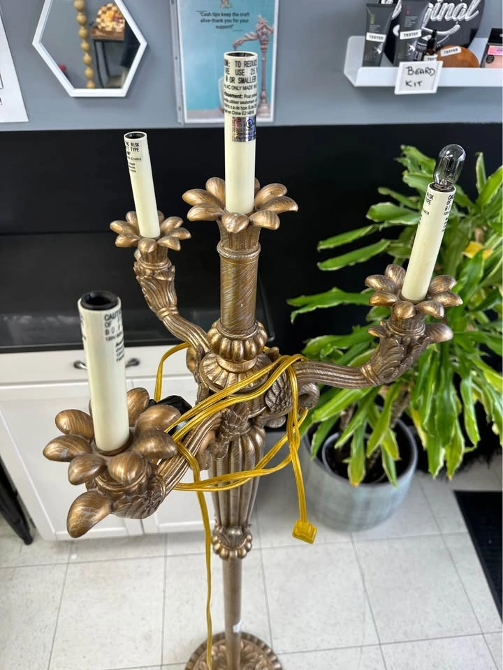HomeSense Gold Candelabra Floor Lamp - photo 3