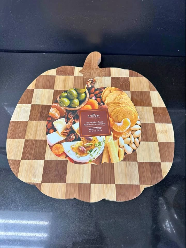 The Servery by Ciroa Home Carbonized Bamboo Pumpkin Board