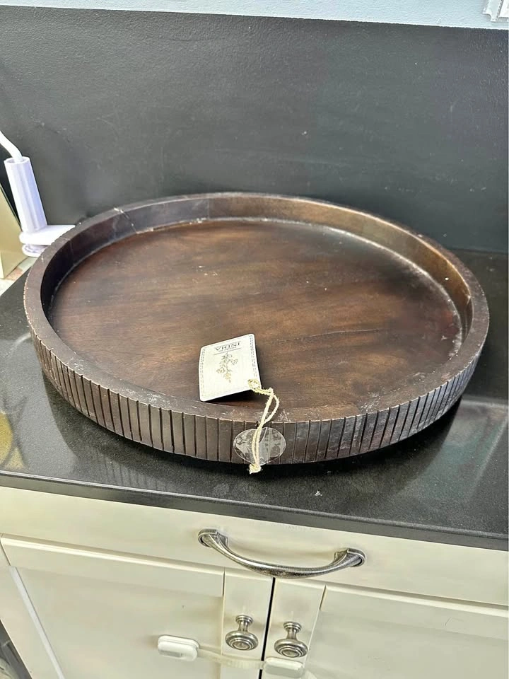 Homesense Round Wooden Tray