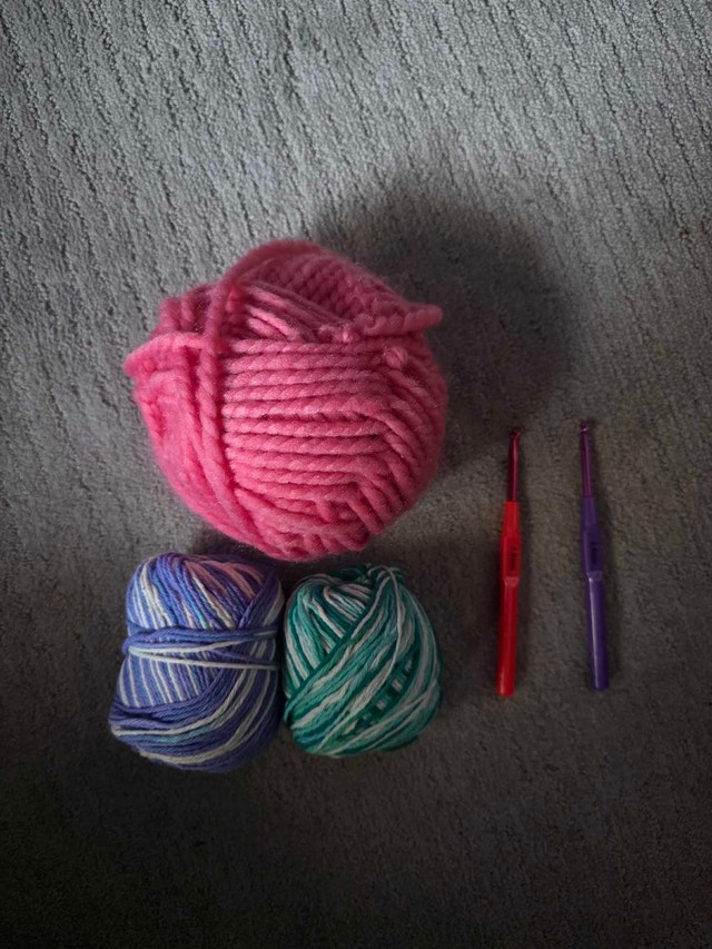 Crochet Yarn and Hooks