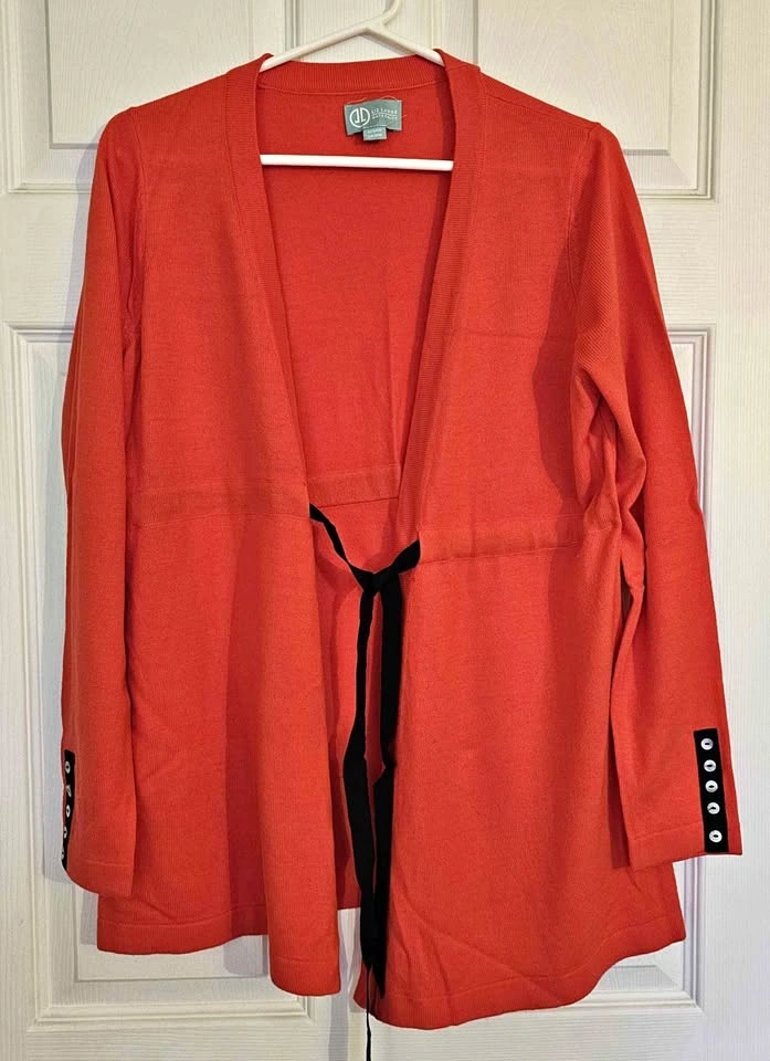 Brand New Liz Lange Maternity Open Front Tie-Waist Cardigan