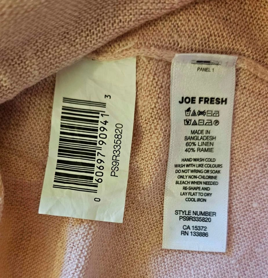 2 Brand New JOE FRESH Linen Blend Oversized V-Neck Sweaters - photo 3