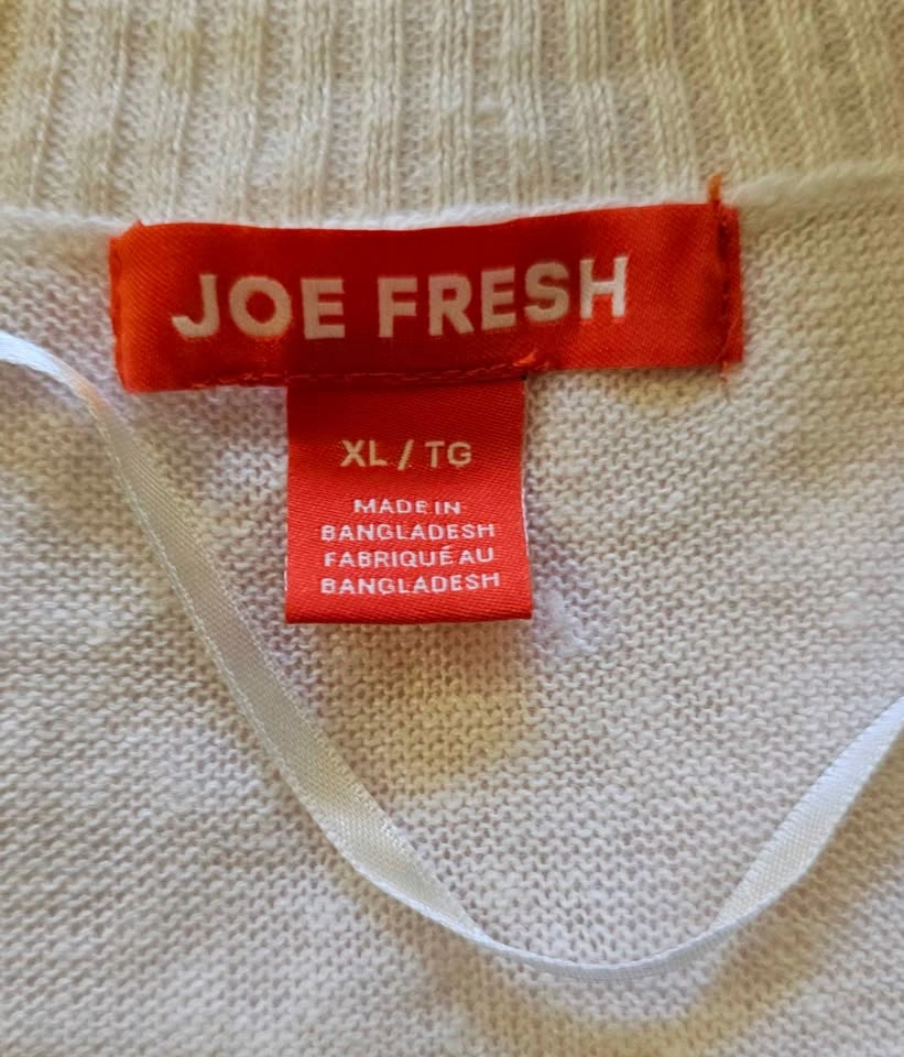 2 Brand New JOE FRESH Linen Blend Oversized V-Neck Sweaters - photo 5