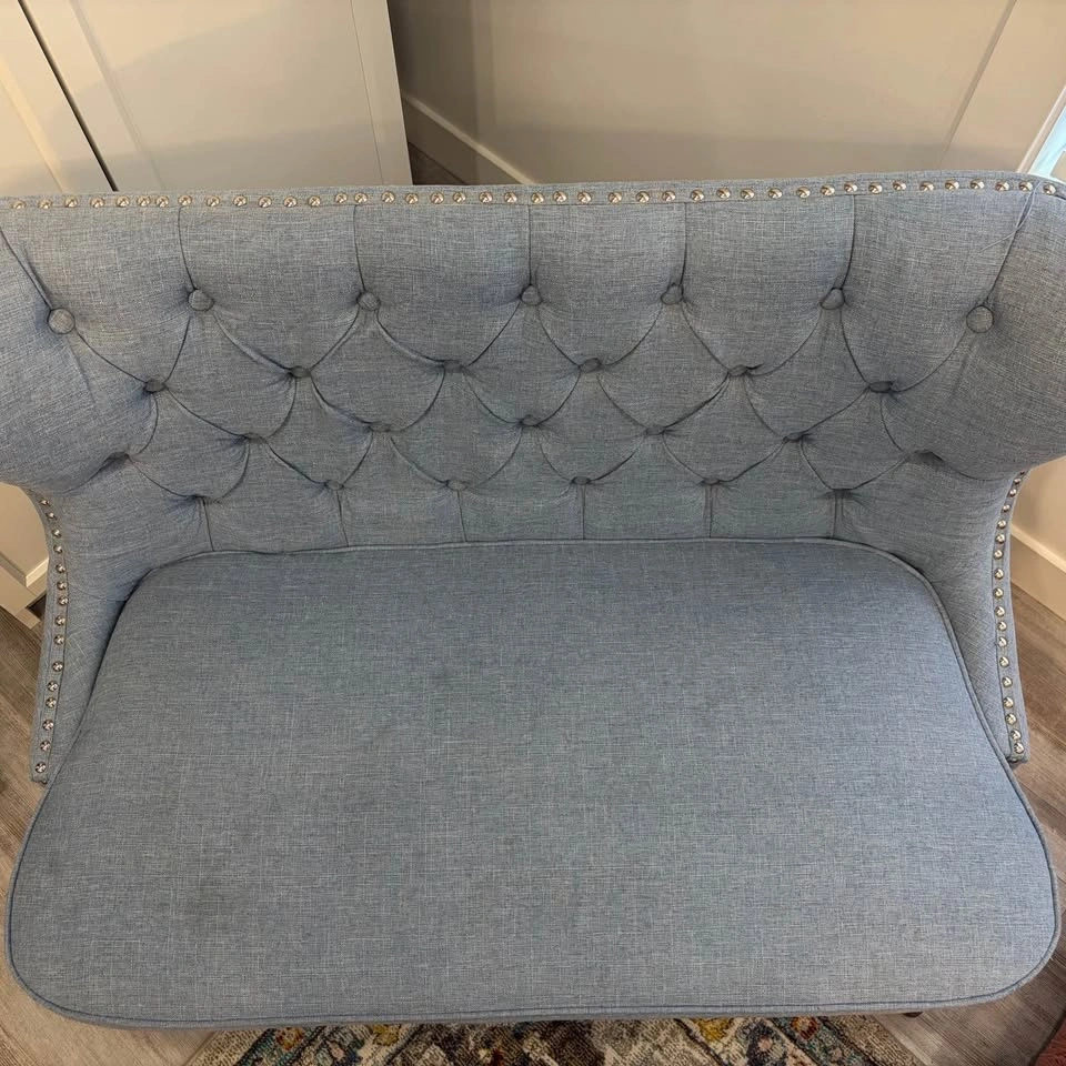 Tufted Wingback Settee Loveseat - photo 3