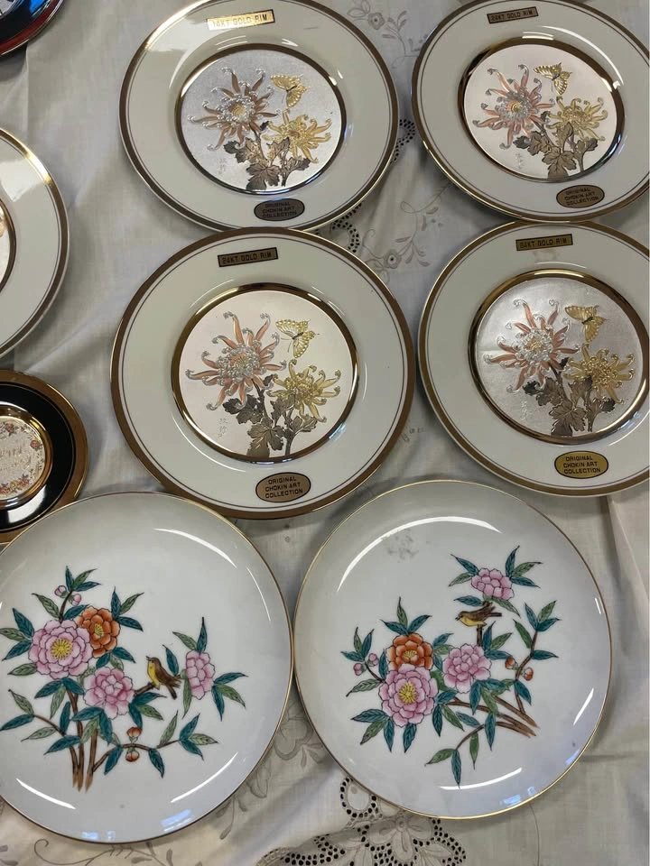 Original Chokin Art Collection Decorative Plate and Bell Set - photo 2